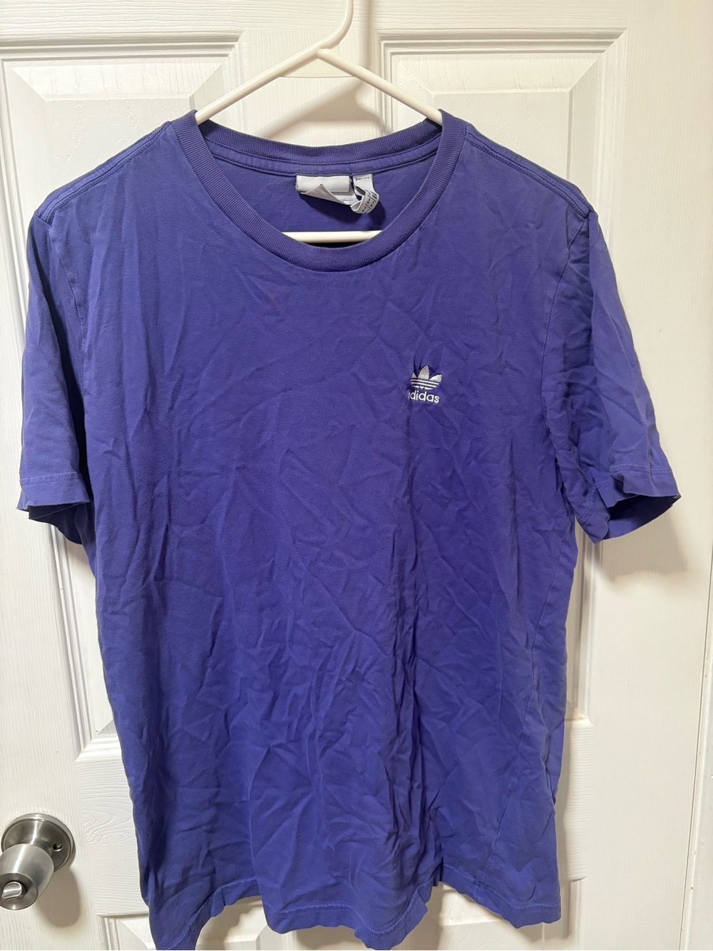adidas Men’s Purple Trefoil Logo Short Sleeve Tee